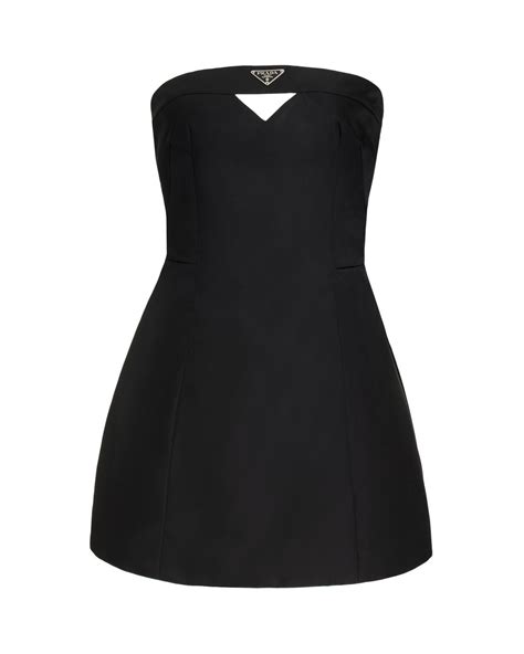 prada re-nylon strapless mini dress|More.